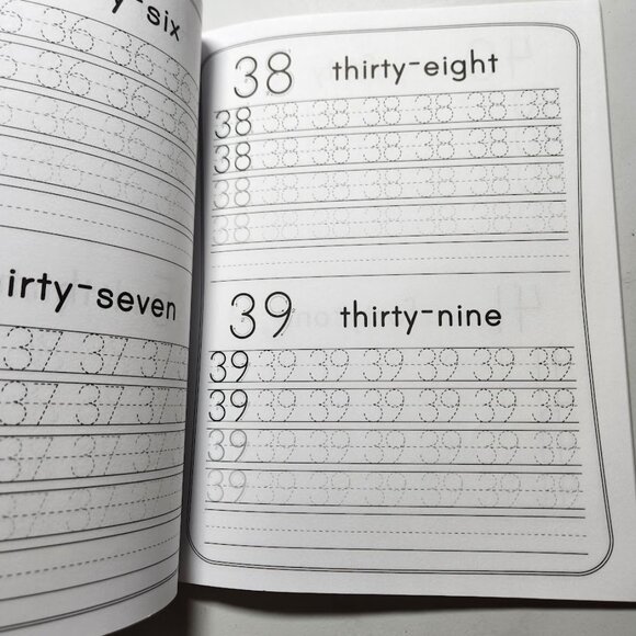 Tracing Numbers 1-100 For Kindergarten Workbook Activity Book Paperback Practice - Picture 7 of 12